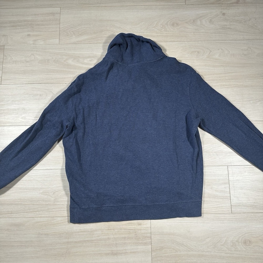 Polo Ralph Lauren Blue Shawl Collar Pullover Sweater Mens XL 100% Cotton Preppy - Picture 3 of 8
